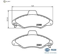 HELLA 8DB 355 019-291 Brake pad set