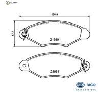 HELLA 8DB 355 019-301 Brake pad set