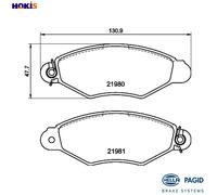 HELLA 8DB 355 019-301 Brake pad set