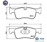 BRAKE PAD SET DISC BRAKE 8DB 355 020-201 FOR BMW B37D15A B38B15A 1.5L 3cyl 2.0L