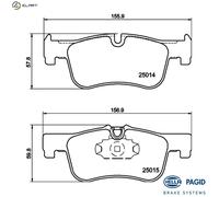 HELLA 8DB 355 020-201 Brake pad set