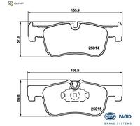HELLA 8DB 355 020-201 Brake pad set