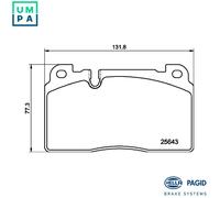 BRAKE PAD SET DISC BRAKE 8DB 355 020-241 FOR AUDI Q5/Van/SUV CJCA/CGLC 2.0L 4cyl