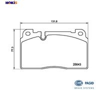 Front Brake Pad Set Fits Audi Q5 Seat Skoda VW HELLA 8DB 355 020-241