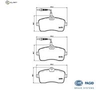 HELLA 8DB 355 020-671 Brake pad set