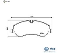 HELLA 8DB 355 020-691 Brake pad set