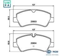 BRAKE PAD SET DISC BRAKE 8DB 355 020-721 FOR FORD AUSTRALIA TRANSIT/Van/CUSTOM