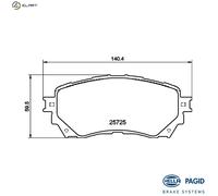 BRAKE PAD SET DISC BRAKE 8DB 355 020-901 FOR MAZDA PY-RPR/Y8/ZA/VPR 2.5L 4cyl