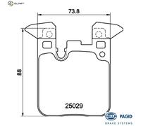 BRAKE PAD SET DISC BRAKE 8DB 355 021-341 FOR BMW B47D20B/A N47D20D/C N20B20 2.0L
