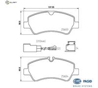 BRAKE PAD SET DISC BRAKE 8DB 355 025-161 FOR FORD AUSTRALIA CV24/CVR5 2.2L 4cyl