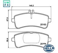 HELLA 8DB 355 025-241 Brake pad set