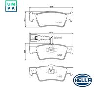 BRAKE PAD SET DISC BRAKE 8DB 355 025-761 FOR VW BLK/BPD 2.5L 5cyl TOUAREG
