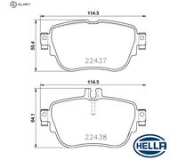 BRAKE PAD SET DISC BRAKE 8DB 355 025-781 FOR MERCEDES-BENZ M 274.920 2.0L 4cyl