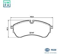 HELLA 8DB 355 032-921 Brake pad set