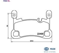 HELLA 8DB 355 039-111 Brake pad set