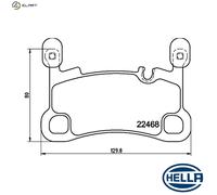 HELLA 8DB 355 039-111 Brake pad set