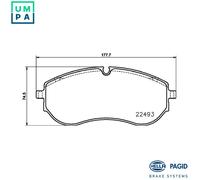 BRAKE PAD SET DISC BRAKE 8DB 355 039-521 FOR VW GRAND/CALIFORNIA/Camper MAN