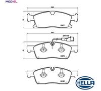 HELLA 8DB 355 039-871 Brake pad set