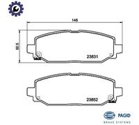 BRAKE PAD SET DISC BRAKE 8DB 355 040-021 FOR JEEP EC1 2.0L EBH 2.1L 4cyl 3.6L