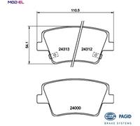 BRAKE PAD SET DISC BRAKE 8DB 355 040-041 FOR HYUNDAI SANTA/FE/IV/SUV/Van 2.4L