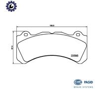 HELLA 8DB 355 040-211 Brake pad set