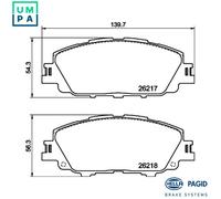 HELLA 8DB 355 040-411 Brake pad set