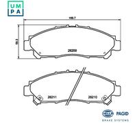 HELLA 8DB 355 040-431 Brake pad set