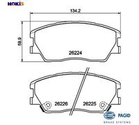 BRAKE PAD SET DISC BRAKE 8DB 355 040-591 FOR KIA SOUL/III/Cargo G4FJ 1.6L 4cyl