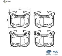 HELLA 8DB 355 040-731 Brake pad set