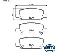 HELLA 8DB 355 040-951 Brake pad set