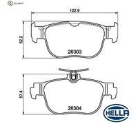 BRAKE PAD SET DISC BRAKE 8DB 355 040-981 FOR SKODA OCTAVIA/IV/Combi VW 1.0L 4cyl