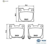 BRAKE PAD SET DISC BRAKE 8DB 355 041-081 FOR TOYOTA G16E-GTS 1.6L 3cyl YARIS