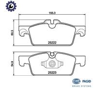 HELLA 8DB 355 041-101 Brake pad set
