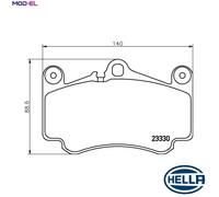 HELLA 8DB 355 043-081 Brake pad set