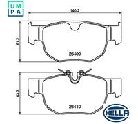 BRAKE PAD SET DISC BRAKE 8DB 355 044-381 FOR LAND ROVER RANGE/VELAR JAGUAR