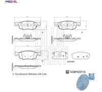 BRAKE PAD SET DISC BRAKE ADBP420116 FOR TOYOTA MAZDA M15A-FXE/FKS 1.5L 3cyl 1.5L
