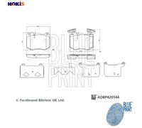 BLUE PRINT ADBP420144 Brake pad set