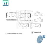 Blue Print Front Brake Pad Set fits Audi