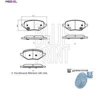 Blue Print Rear Brake Pad Set fits MG Hs 2018 on 1.5