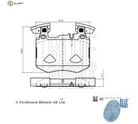 Disc Brake Brake Pad Set Front Fits Mercedes GLC Coupe BLUE PRINT ADBP420170