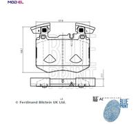 Disc Brake Brake Pad Set Front Fits Mercedes GLC Coupe BLUE PRINT ADBP420170