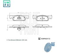 Blue Print Front Brake Pad Set ADBP420172 - Fits Renault/Dacia Logan MCV Stepway 1.5L 4cyl