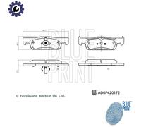 Blue Print Front Brake Pad Set ADBP420172 - Fits Renault/Dacia Logan MCV Stepway 1.5L 4cyl