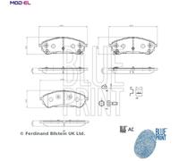 BRAKE PAD SET DISC BRAKE ADBP420176 FOR FORD T20DD0J/YN2X 2.0L 4cyl RANGER