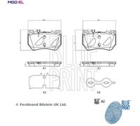 BLUE PRINT ADBP420187 Brake pad set