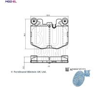 Blue Print Front Brake Pad Set fits Bmw