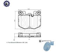 Blue Print Front Brake Pad Set fits Bmw