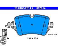 Brake pad set, disc brake ATE 13.0460-2614.2 (1 set-1 piece)