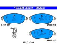 Brake Pad Set, disc brake ATE 13.0460-2633.2 (1set-1pcs)