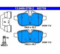 Brake pad set, disc brake ATE 13.0460-2759.2 (1 set-1 piece)